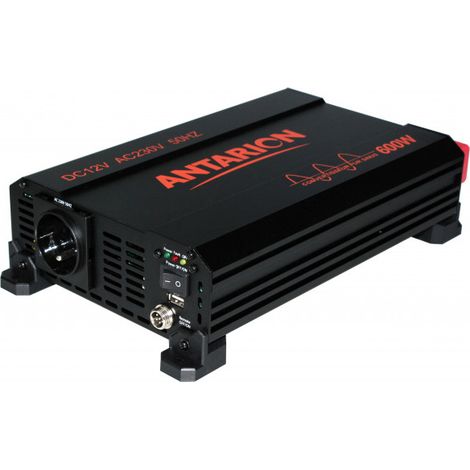 Elektrischer Konverter 12/220 Volt Reines Sinus 600 Watt - Antarion