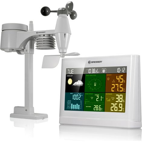 BRESSER Centrale météo 5-en-1 Comfort avec Écran en Couleurs (1/4)