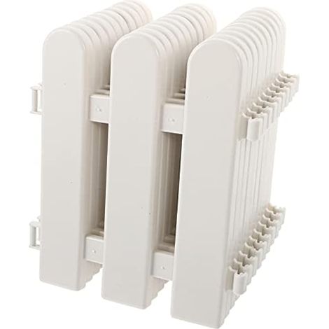 Lot de 10 petites clôtures blanches pour jardin, 20 x 17 cm, clôtures décoratives de jardin, pelouse, parterres fleurs, bordures plantes, clôture bordure paysage en plastique (1/4)