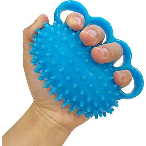 Balle de rééducation pour doigts, grip trainer 4 pièces, renforceur de préhension manuelle, outil de physiothérapie pour musculation des mains et avant-bras (1/5)