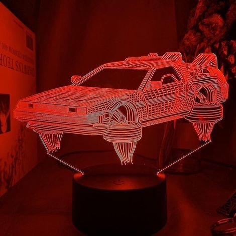 Veilleuse LED 3D en forme de voiture de course, lampe de table pour chambre d'enfant