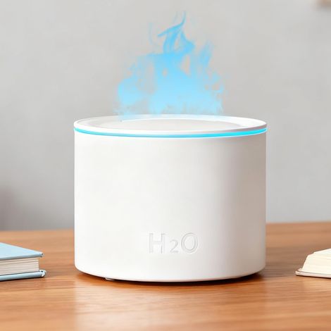 Essential Oil Diffuser, Aroma Diffuser, 160 ml, Ultrasonic Air Humidifier, Air Humidifier with 7 LED Colours, for Bedroom, Spa, Yoga (White) (1/5)