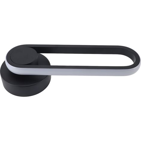 Applique murale LED noire en fer forme U contemporaine lumière chaude filaire pour chambre séjour salle de bain couloir 90-265V 32.5cm Ø12cm avec 2 vis 2 chevilles (1/5)