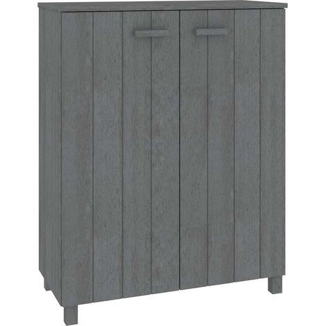 Scarpiera Mobile per scarpe HAMAR Grigio Scuro 85x40x108 cm in Legno di Pino (1/5)