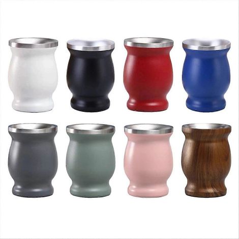 Graue Teetasse mit Strohhalm, Set wiederverwendbarer Becher für heiße und kalte Getränke, doppelwandiges Isolierglas, 2er-Set, ideal für Büro und Zuhause. (1/5)