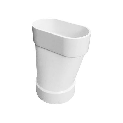 Réduction F-F d'aspiration centralisée ovale série SlimLine Vac pour cloison 70 mm vers pvc Ø 50,8 mm, SACH AI9107-SC