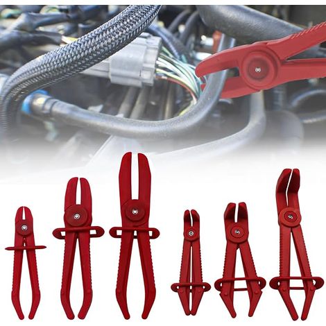 6 Pcs Fuel Hose Clamps Hose Clamp Brake Fuel Hose Clamp (1/5)