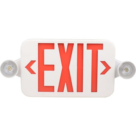 Filiyano-Panneau décoratif de sortie de secours rouge à LED et éclairage de secours combinés avec batterie de secours (1/5)