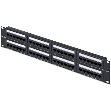 StarTech CPANEL48 Panel de conexión de red de 48 puertos Negro