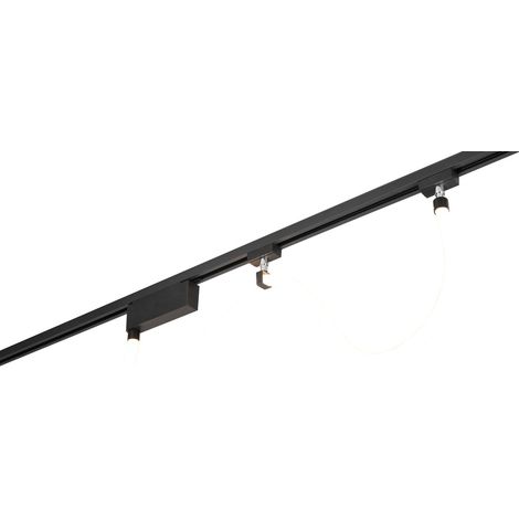Tuyau d’éclairage sur rail Tube noir 160cm 2 phases - 77040232 (1/3)