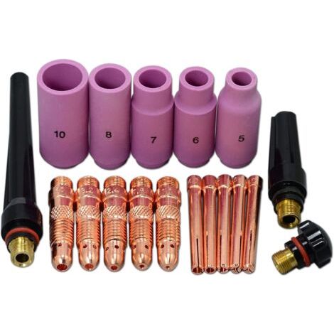 Kit de Pinces TIG Consommables accessoires assortis Taille pour DB SR WP-17 18 26 TIG torche 18pcs