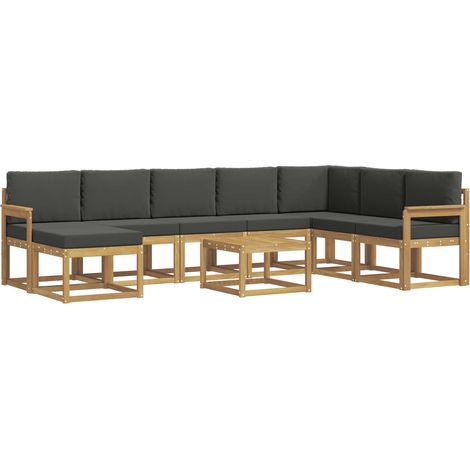 Outdoor Sofa Set with Cushion 9 pcs White and Anthracite vidaXL (1/5)