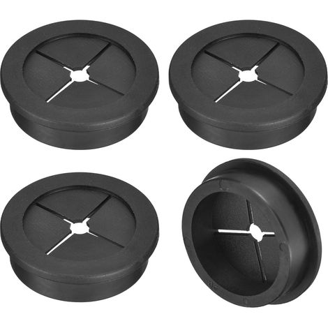 4 Pcs Passe-Câble pour Cordon, 40mm Passe-Câble de Bureau en Caoutchouc Flexible Grommets de Fil Cache-Trou pour Bureau Organisateur de Câbles d'Ordinateur, Noir (1/5)
