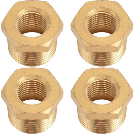 Raccord réducteur en laiton 1/2" NPT mâle vers 1/4" NPT femelle, lot de 10 adaptateurs pour eau, gaz et huile (1/5)