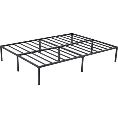 Metal Bed Frame w/ Heavy Duty Steel Slats Support and Underbed Storage Space FLORENCE KING