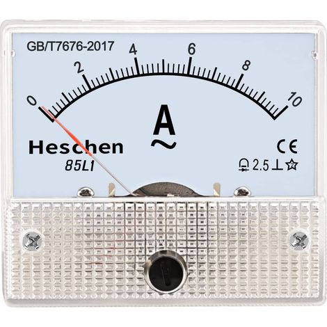 85L1–10A rectangle Panneau monté courant Mètre testeur Ampèremètre, AC 0-10 A, Classe 2,5, Blanc (1/5)
