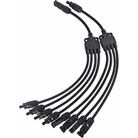 4 Pcs Solar Panel Y Anschlüsse Männlichen und Weiblichen Stecker PV Verlängerung Kabel