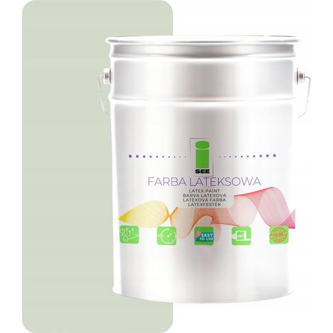 PITTURA MURALE LATTICE LAVABILE VERDE PASTELLO PER INTERNI 10L + 89 COLORI (1/5)