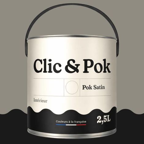 Peinture - POK - SATIN - Taupe Grisée - 2,5L - Satiné - Acrylique