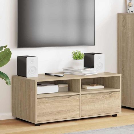 Meuble TV Chêne Sonoma 100 x 48 x 43 cm Bois d'ingénierie vidaXL (1/5)
