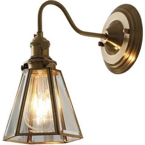 E27 LED-Wandleuchte in Kupfer für Büro, Esszimmer und andere Räume, mit Glaswandlampe im Vintage-Stil (1/5)