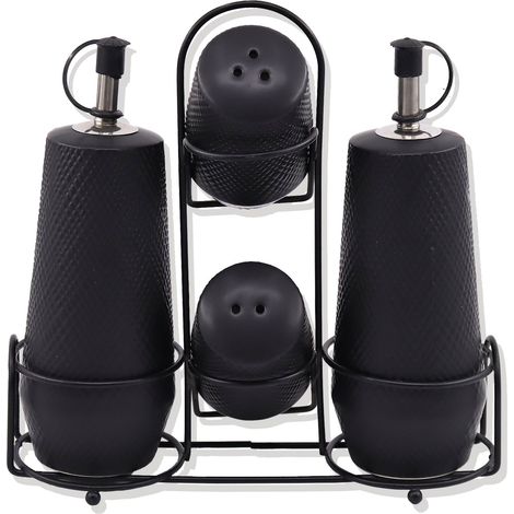 Juego de especias de cerámica 5 piezas MAESTRO NEGRO MR-20001-04S (1/4)