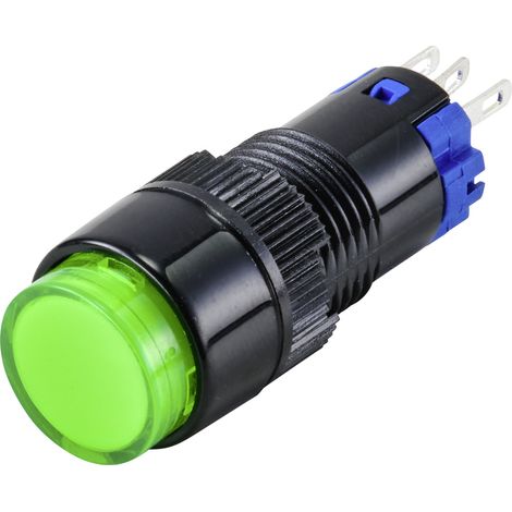 TRU COMPONENTS TC-9428040 LAS2Y-11/G Drucktaster 250 V 3 A 1 x Aus/(Ein) tastend Grün IP40 1 St. (1/2)