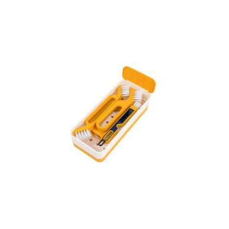 Set de 4 brosses de nettoyage pour fentes – Jaune – Pour joints, coins et rainures (cuisine/maison) (1/5)