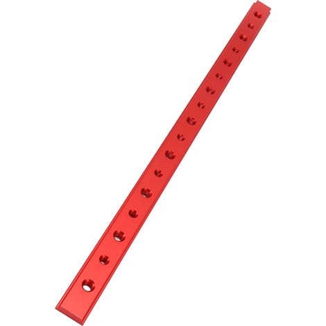 Gabarit de rainure en T de 450 mm pour le travail du bois, rail en T en alliage d'aluminium pour modifications DIY, rouge (1/5)