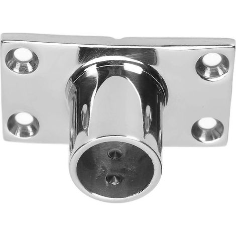 Embase tubulaire rectangulaire pour main courante de bateau, raccord de main courante en acier inoxydable de 1 pouce pour navire (1/2)