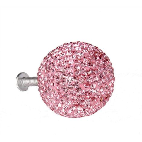 Poignées de porte en cristal à motif diamant, boutons meuble (1/5)