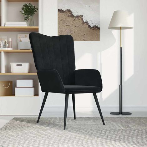 vidaXL Chaise de relaxation Noir Velours (1/5)