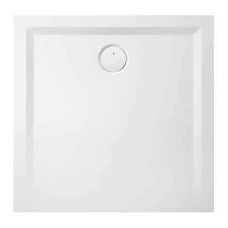 Plato de ducha de fundición mineral MUNA 1200x1200x30mm blanco