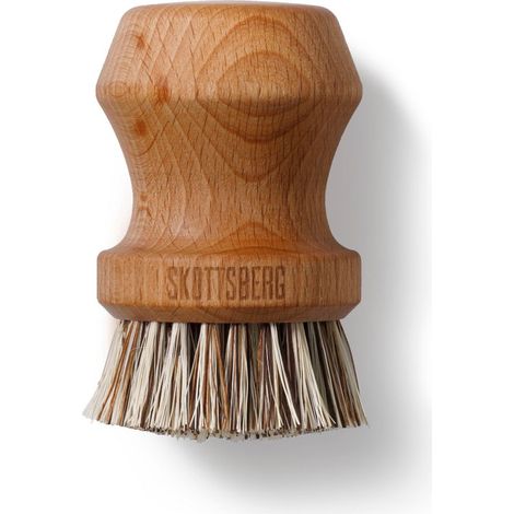Brosse à poêle - Accessoires - 5,5 x 9 cm – Convient aux poêles en fonte, en acier au carbone et en acier inoxydable (1/5)