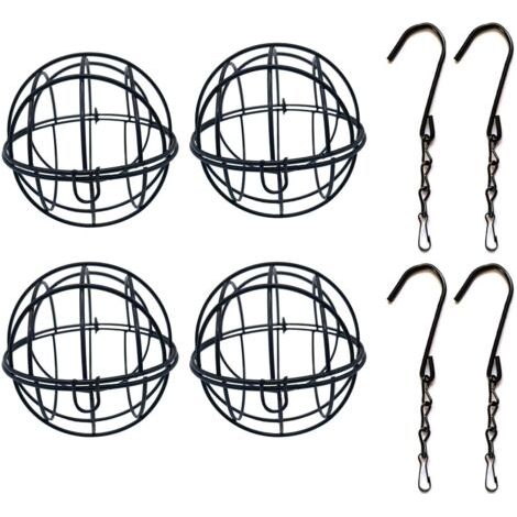 Mangeoire décorative en 4 parties avec système de distribution de nourriture pour une utilisation en extérieur, garde la cage propre et rangée, sans danger pour les aras et les cacatoès