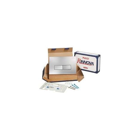 KIT ECO DOPPIO TASTO TELAIO + PLACCA CM.28  Sp.1,0 Cromata     PUCCI