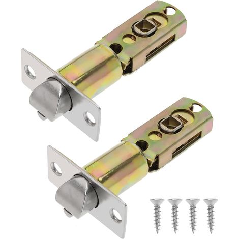 2pcs Loquet tubulaire à mortaise taille 60mm ou 70mm loquet de porte tubulaire en acier inoxydable accessoires de loquet réglables pour poignées de porte à levier poignées de porte internes (1/5)