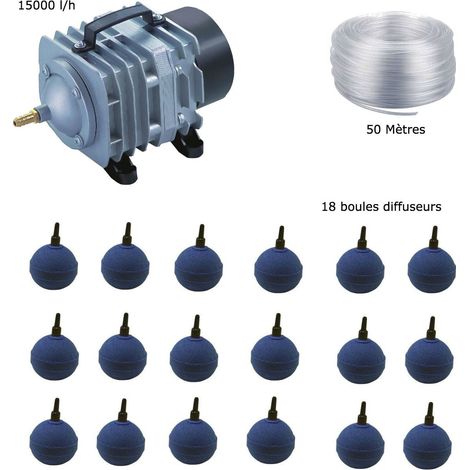 Set aération bassin de jardin 18 boules de 25000 à 30000 litres (1/5)