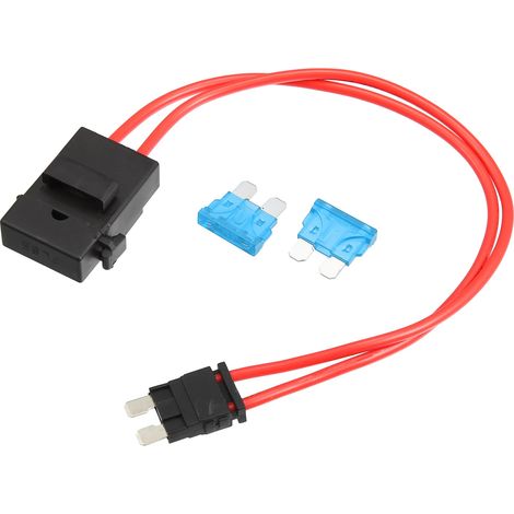 Adaptateur Fusible 32V 2x15A pour Auto Noir Rouge Plastique Métal (1/5)