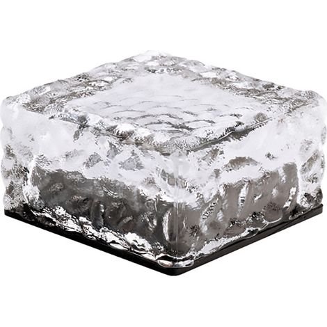 Pavé Solaire En Verre - 105x105x55 mm - Capteur De Luminosité Automatique - Étanche Ip67 - Pour Chemin Jardin Terrasse - Lot De 2 (1/5)