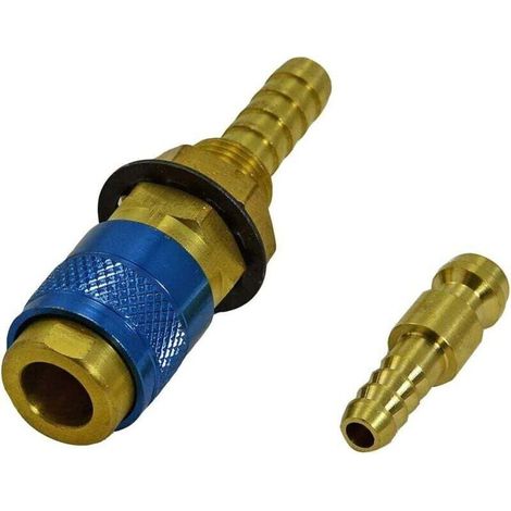 Raccord rapide de raccord de gaz et d'eau Connecteur de tuyau avec couleur bleue pour chalumeau de soudage TIG 1 SR PTA DB SR 9 17 18 26 (1/4)