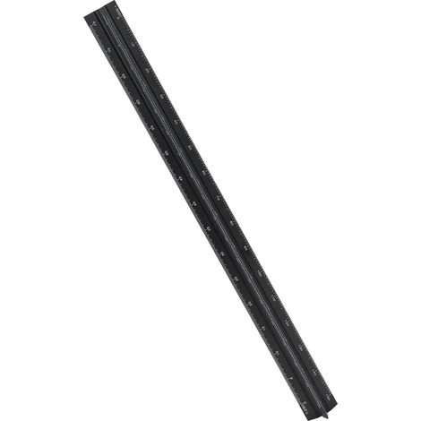 Règle triangulaire en métal, en alliage d'aluminium, outil de dessin technique pour ingénieurs, 30 cm (1/5)