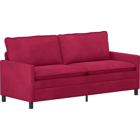 Sofá Rojo vino 196 x 81 x 87,5 cm Terciopelo vidaXL