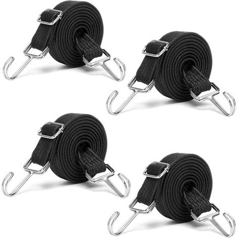 Cinghia regolabile per bagagli con ganci, set di 4 cinghie elastiche (1/5)