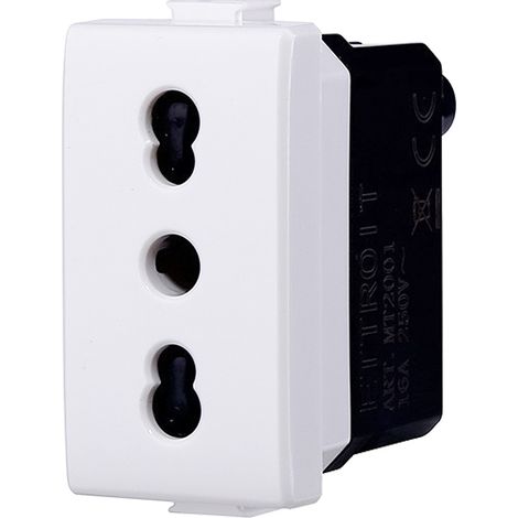 Presa Bivalente Serie Mod 2+T 16A Ettroit Solar