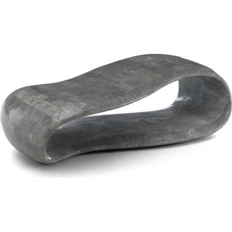 Foulard Table Basse (123X60X34H) En Pierre Fossile Grise (1/3)