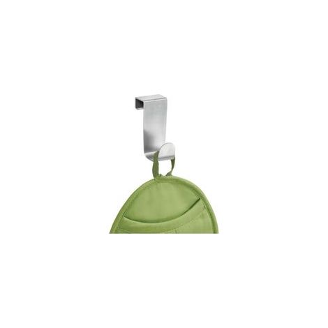 Lntyq porte-torchon sans perçage, petit crochet de porte en acier inoxydable, argent, 10 pièces