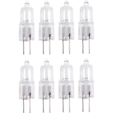 12V 20W 2 Broches G4 Culot Halogène Ampoule 8 Pièces Blanc Chaud