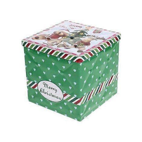 Boîte à biscuits vide sur le thème de Noël (comme illustrée)