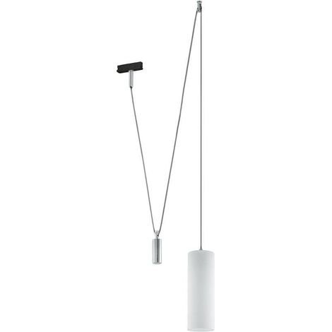 Lampada a sospensione Eglo Villanova argentato Ø 9 cm E27 altezza 26 cm per cucina rif. 66435